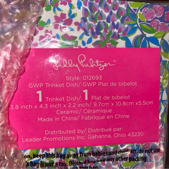 COPY - NWT Lilly Pulitzer Trinket dish Multi Cherry on top - Picture 6 of 12